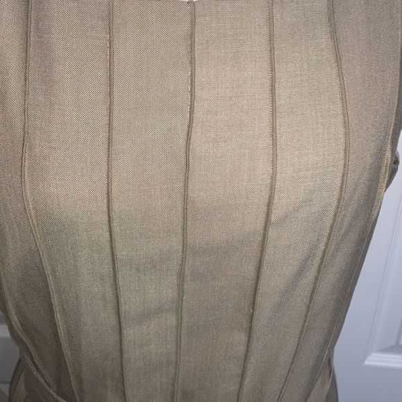 Calvin Klein Pleated Dress Light Tan/Khaki - Picture 4 of 7